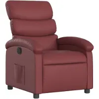 vidaXL Poltrona relax in Pelle finta rosso vino