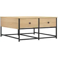 vidaXL Tavolino in rovere Sonoma 80x80x40 cm materiale a base di legno