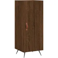 vidaXL Credenza marrone effetto rovere 34,5x34x90 cm materiale a base di legno