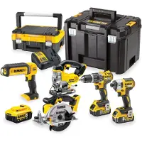 DeWalt DCK551P3T-QW - Akku-Werkzeugset 18V XR, 5 Maschinen, 3x 5,0Ah, TSTAK