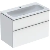 Geberit iCon Set lavabo pour meubles avec meuble sous-lavabo, 2 tiroirs, 90x63x48 cm, 502337, 502.333.01.2, 502.333.01.2