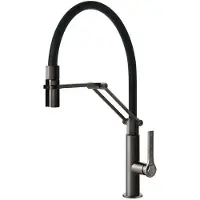 Gessi 60055, estrazione, nero, maniglie a leva, immagine singola, 3/8", tipo C