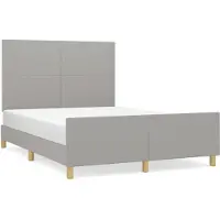 vidaXL Struttura letto senza materasso grigio chiaro 140x200 cm tessuto