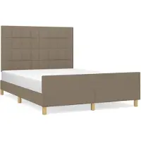 vidaXL Struttura letto senza materasso Taupe 140x200 cm tessuto