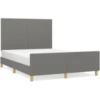 vidaXL Struttura letto senza materasso grigio scuro 140x200 cm tessuto
