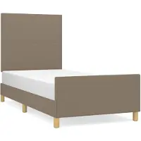 vidaXL Struttura letto senza materasso Taupe 80x200 cm tessuto
