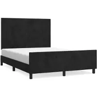 vidaXL Struttura letto senza materasso nero 140x190 cm velluto