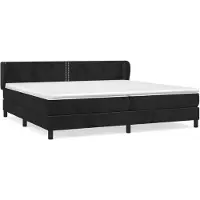 vidaXL Letto a molle con materasso nero 200x200 cm in velluto