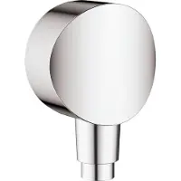 Hansgrohe FixFit raccord mural S avec clapet anti-retour et coude de raccordement en plastique, chrome, 26453000, 26453000