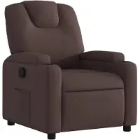 vidaXL Poltrona relax in tessuto marrone scuro