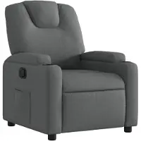 vidaXL Poltrona relax in tessuto grigio scuro