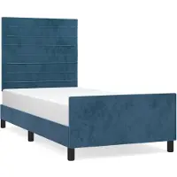 vidaXL Struttura letto senza materasso blu scuro 80x200 cm in velluto