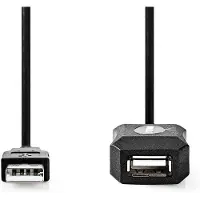 Ginza.se Ccgl60extbk100 Cavo Usb 2.0 Attivo Usb-a M-usb-a F 480 Mb/s Nichelato 10 M