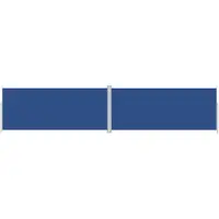 The Living Store Tenda laterale estensibile blu 220x1000 cm