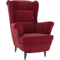 The Living Store Poltrona in velluto rosso vino