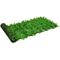 The Living Store Paravento per balcone con foglie verdi 400x75 cm