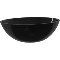 The Living Store Lavabo in vetro 50x37x14 cm Nero
