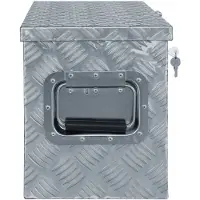 The Living Store Scatola in alluminio 61,5 x 26,5 x 30 cm Argento
