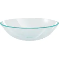 The Living Store Lavabo in vetro temperato 42 cm trasparente