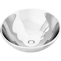 The Living Store Lavabo 32,5 x 14 cm in Vetroceramica argento
