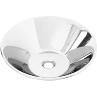 The Living Store Lavabo 42 x 14 cm in Vetroceramica argento