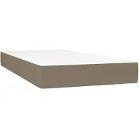 The Living Store Materasso a molle insacchettate Taupe 100x200x20 cm tessuto