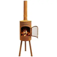 Bonfeu Stufe da giardino BONGIANO SP Corten - Ø 30 cm x H 142 cm
