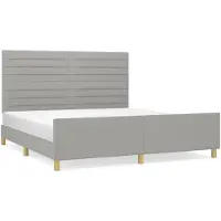 vidaXL Struttura letto senza materasso grigio chiaro 160x200 cm tessuto
