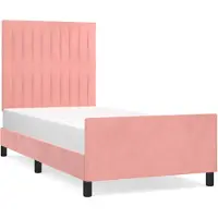 vidaXL Struttura letto con testiera rosa 80x200 cm in velluto