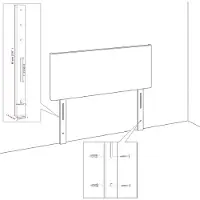 vidaXL Struttura letto senza materasso nero 140x190 cm velluto