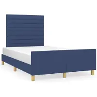 vidaXL Struttura letto senza materasso blu 120x200 cm in tessuto