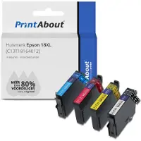 PrintAbout Cartuccia compatibile Epson 18XL (T1816) - 4 colori ad alta capacità Multipack