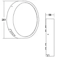 Brumberg Eye applique LED da esterni anello bianco