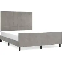 vidaXL Struttura letto senza materasso grigio chiaro 140x190 cm in velluto
