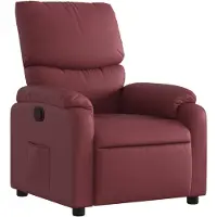 vidaXL Poltrona relax in Pelle finta rosso vino