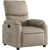 vidaXL Poltrona relax cappuccino-marrone in Pelle finta
