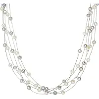 Valero Pearls Collana argento / bianco perla