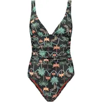 Shiwi Ladies Lara Swimsuit Jaipur Palm Black Taglia: 34 | Costumi Interi Outlet | Donna | Nero