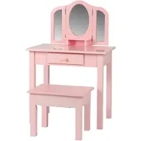 Vdd - Tavolo da trucco - Mobile da trucco - Tavolo da trucco - Sedia da parrucchiere - Rosa