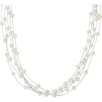Valero Pearls Collana argento / bianco perla
