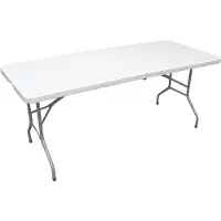 Erro Tavolo Pieghevole in PVC - 180 cm - Bianco