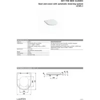 Laufen NewClass Sedile WC 89185.1 con coperchio rimovibile, con chiusura automatica, bianco, 1 pezzo.