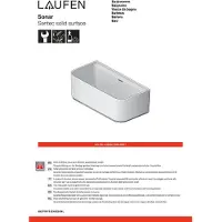 Laufen Sonar Baignoire, version à poser, 1600x815x535mm, 2 tiroirs arrière, blanc, H2203470000001, H2203470000001