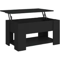 vidaXL Tavolino da salotto Nero 79x49x41 cm in materiale derivato dal legno