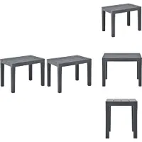 vidaXL Panche da giardino 2 pz. Plastica antracite - Panchine da giardino