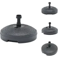 vidaXL Supporto per ombrellone sabbia/acqua 20L antracite plastica rattan - Supporto per ombrellone