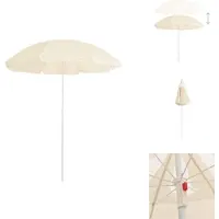 vidaXL Ombrellone con palo in acciaio color sabbia 180 cm - Ombrelloni e tende da sole