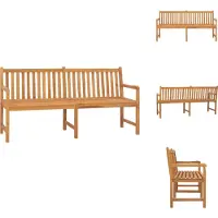 vidaXL Panchina da giardino 180 cm in legno massiccio di teak - Panchine da giardino