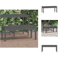 vidaXL Panchina da giardino grigia 109x44x45 cm in legno di pino massiccio