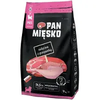 PAN MIĘSKO Carne Manzo con pernice L - cibo secco per cuccioli - 9kg